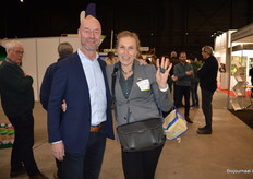 Marco Molier (BioCore) kwam Susanne de Raaij (Biobite) tegen in de eerste hal.